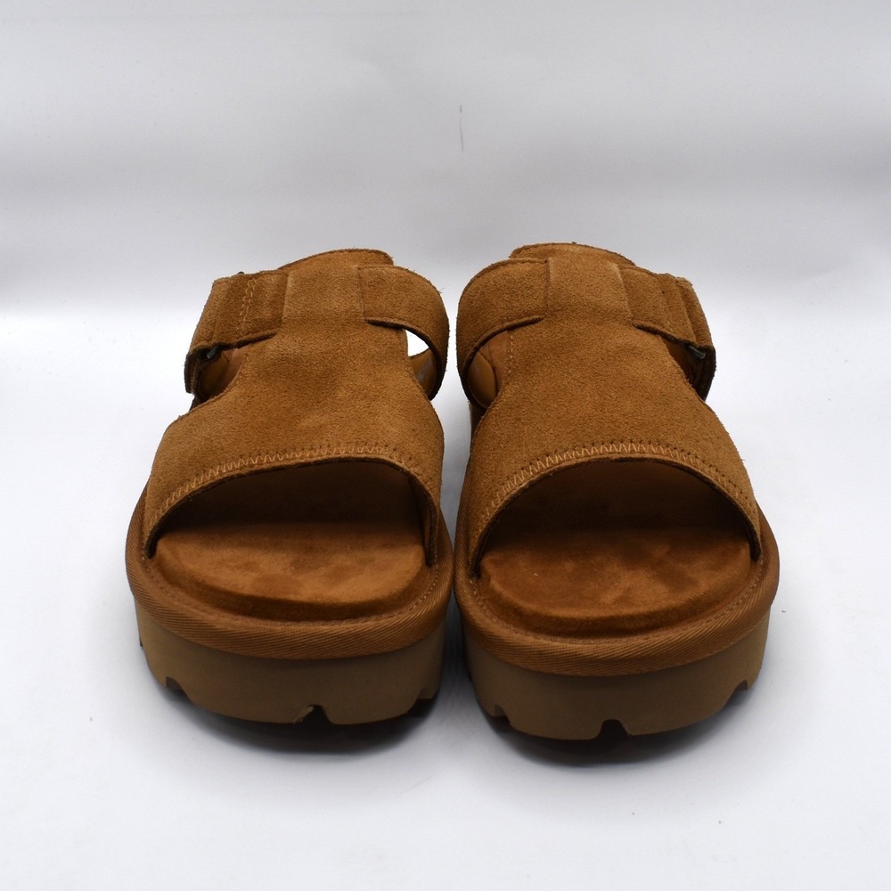 Koolaburra by UGG Womens Tizz Suede Platform Slides Chestnut Size 7 NEW 1167751 - Picture 5 of 11